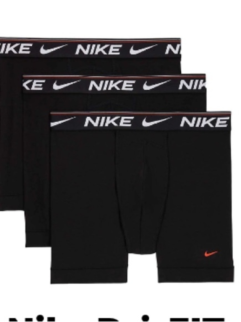 New Nike Dri-FIT Ultra Comfort Boxer Briefs Underwear
Sz 2X Black 3 Pk